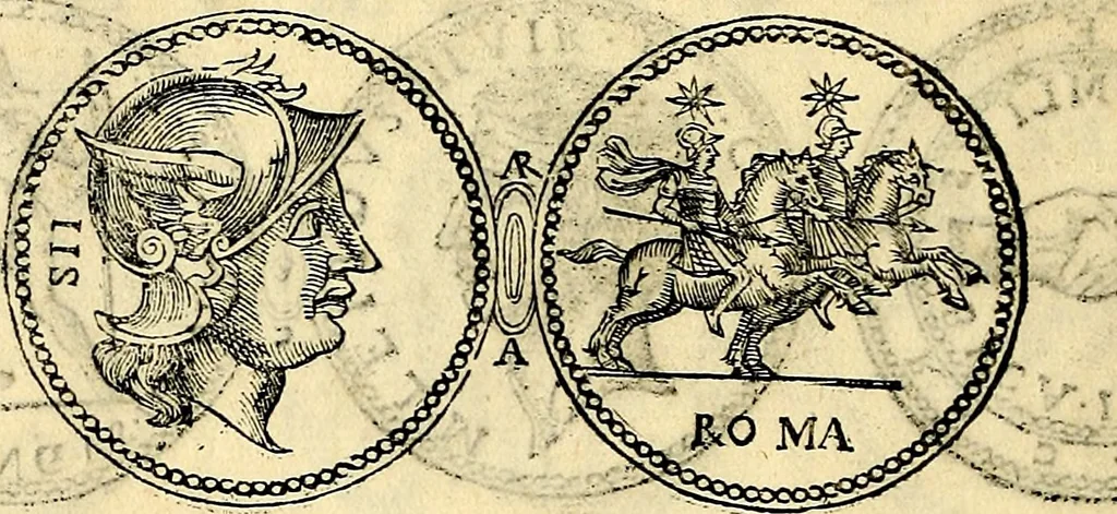An illustration from Dialoghi di don Antonio Agostini archivescovo di Taracona, intorno alle medaglie, inscrittioni, & altre antichità, 1625, leaf 23