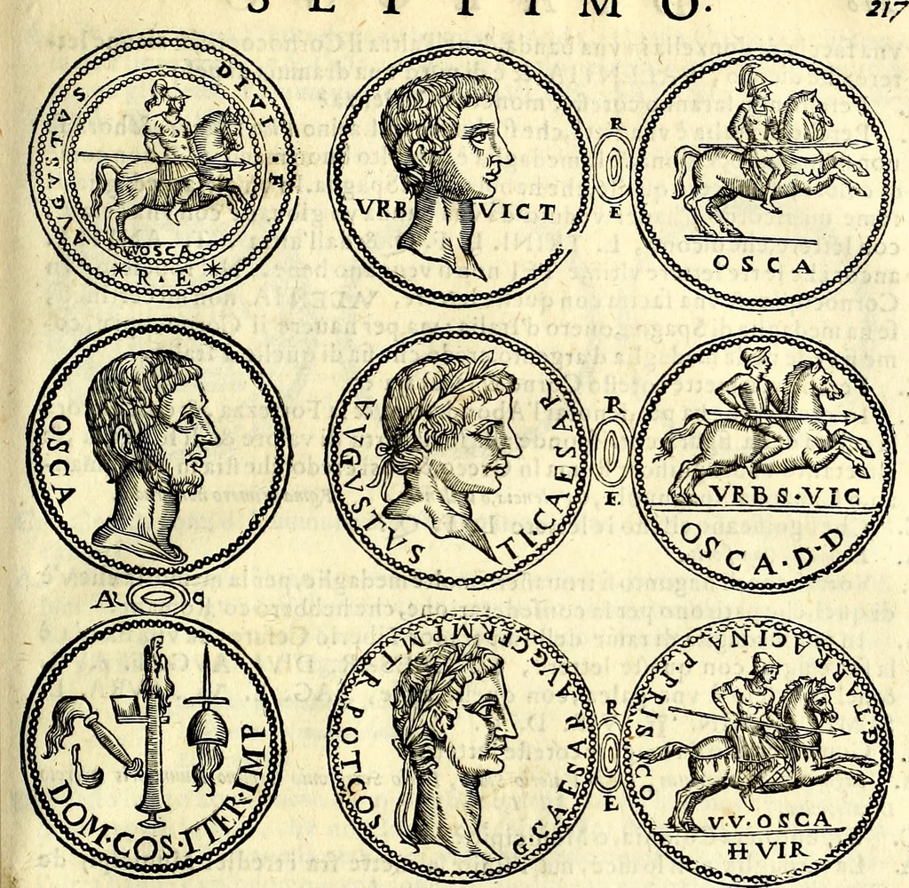 An illustration from Dialoghi di don Antonio Agostini archivescovo di Taracona, intorno alle medaglie, inscrittioni, & altre antichità, 1625, leaf 232