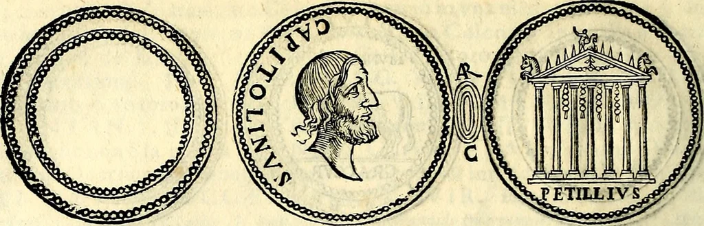 An illustration from Dialoghi di don Antonio Agostini archivescovo di Taracona, intorno alle medaglie, inscrittioni, & altre antichità, 1625, leaf 243