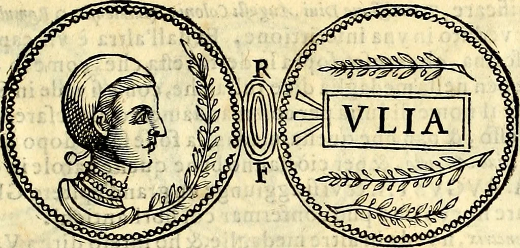 An illustration from Dialoghi di don Antonio Agostini archivescovo di Taracona, intorno alle medaglie, inscrittioni, & altre antichità, 1625, leaf 246