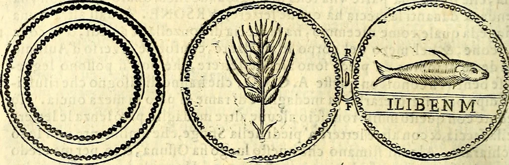An illustration from Dialoghi di don Antonio Agostini archivescovo di Taracona, intorno alle medaglie, inscrittioni, & altre antichità, 1625, leaf 249