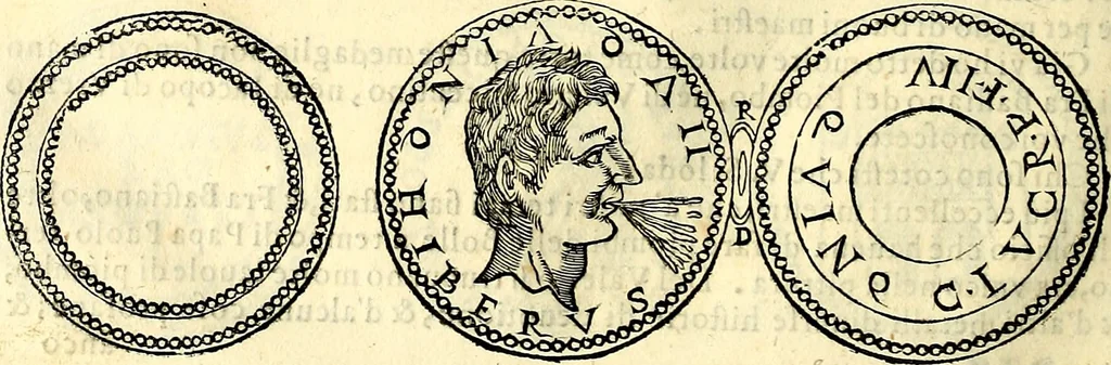 An illustration from Dialoghi di don Antonio Agostini archivescovo di Taracona, intorno alle medaglie, inscrittioni, & altre antichità, 1625, leaf 255