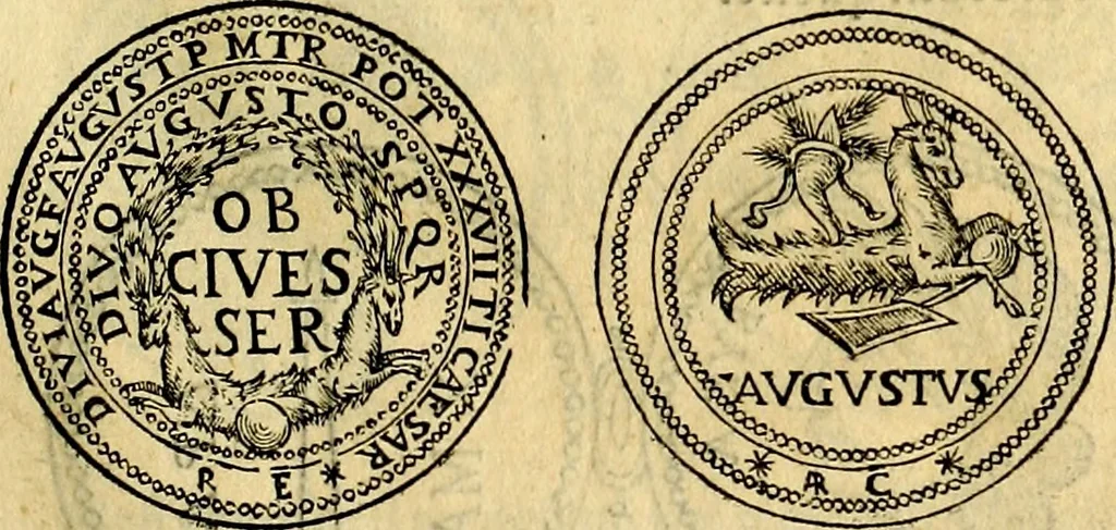 An illustration from Dialoghi di don Antonio Agostini archivescovo di Taracona, intorno alle medaglie, inscrittioni, & altre antichità, 1625, leaf 26