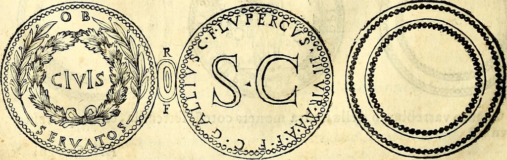 An illustration from Dialoghi di don Antonio Agostini archivescovo di Taracona, intorno alle medaglie, inscrittioni, & altre antichità, 1625, leaf 271