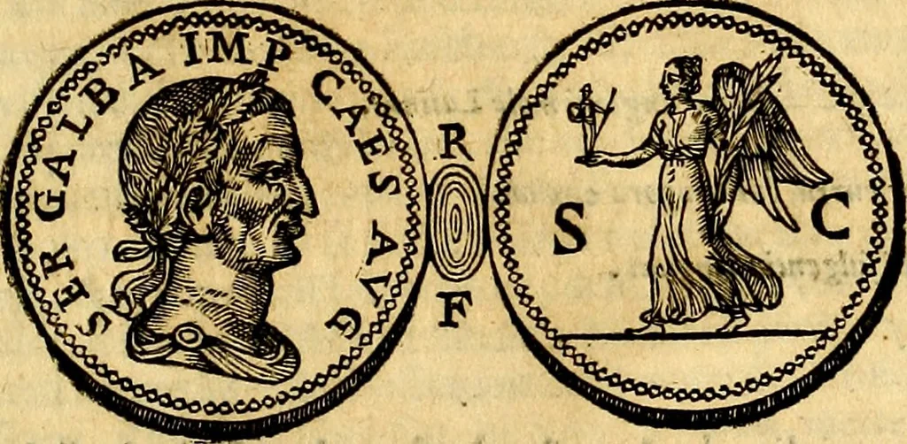 An illustration from Dialoghi di don Antonio Agostini archivescovo di Taracona, intorno alle medaglie, inscrittioni, & altre antichità, 1625, leaf 352