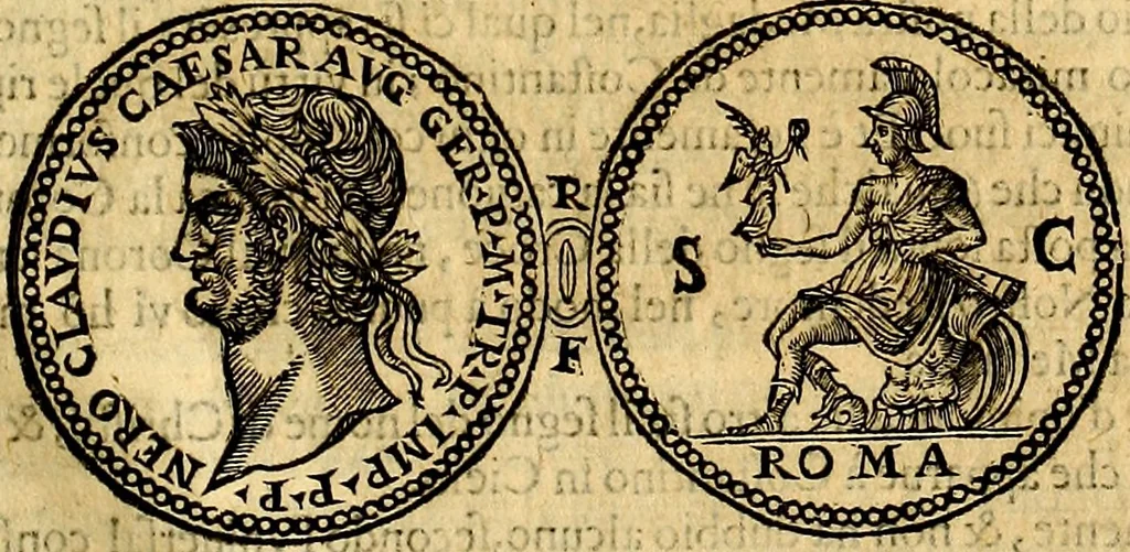 An illustration from Dialoghi di don Antonio Agostini archivescovo di Taracona, intorno alle medaglie, inscrittioni, & altre antichità, 1625, leaf 352