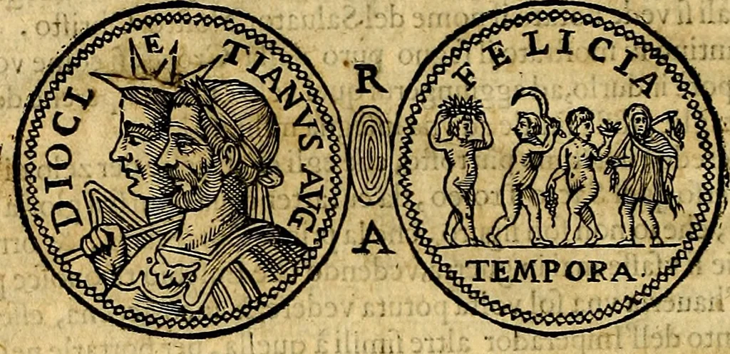 An illustration from Dialoghi di don Antonio Agostini archivescovo di Taracona, intorno alle medaglie, inscrittioni, & altre antichità, 1625, leaf 359