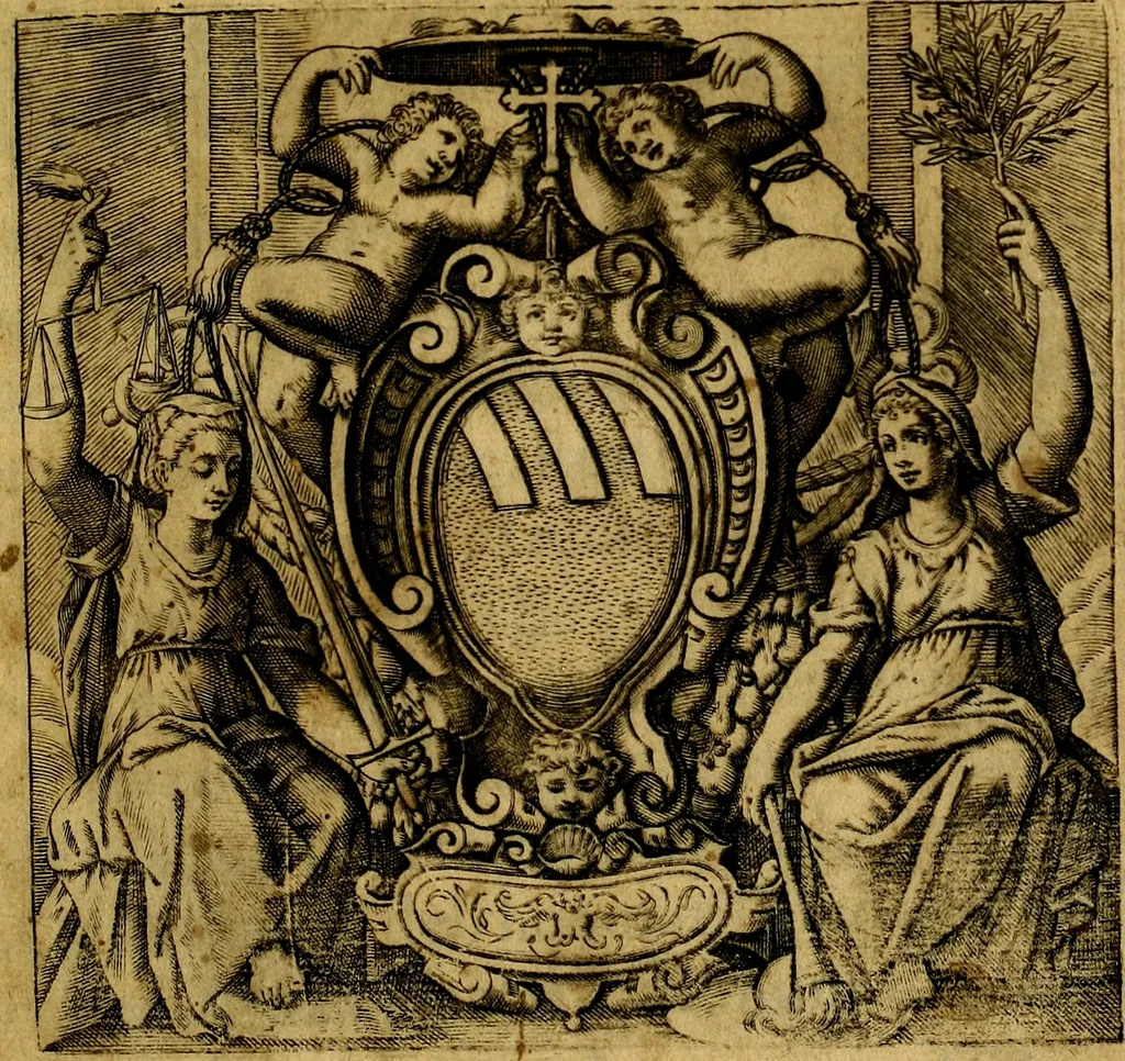 An illustration from Dialoghi di don Antonio Agostini archivescovo di Taracona, intorno alle medaglie, inscrittioni, & altre antichità, 1625, leaf 4