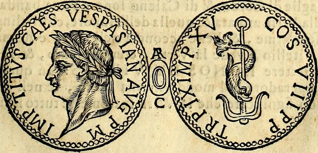 An illustration from Dialoghi di don Antonio Agostini archivescovo di Taracona, intorno alle medaglie, inscrittioni, & altre antichità, 1625, leaf 40