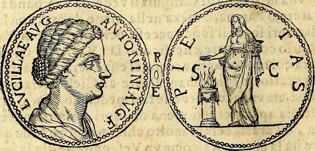 An illustration from Dialoghi di don Antonio Agostini archivescovo di Taracona, intorno alle medaglie, inscrittioni, & altre antichità, 1625, leaf 47