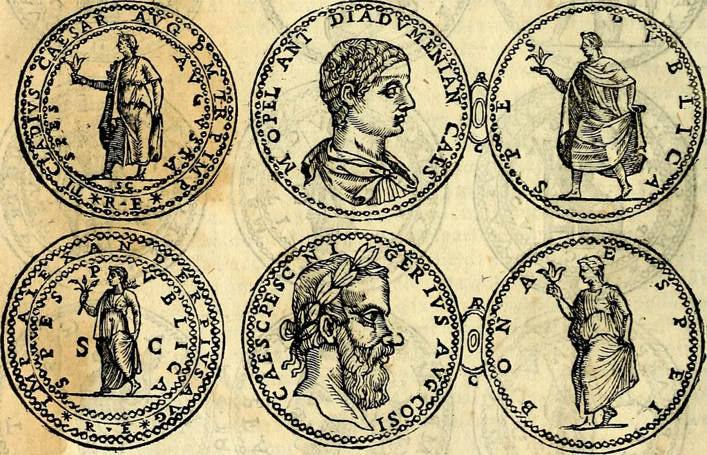 An illustration from Dialoghi di don Antonio Agostini archivescovo di Taracona, intorno alle medaglie, inscrittioni, & altre antichità, 1625, leaf 59