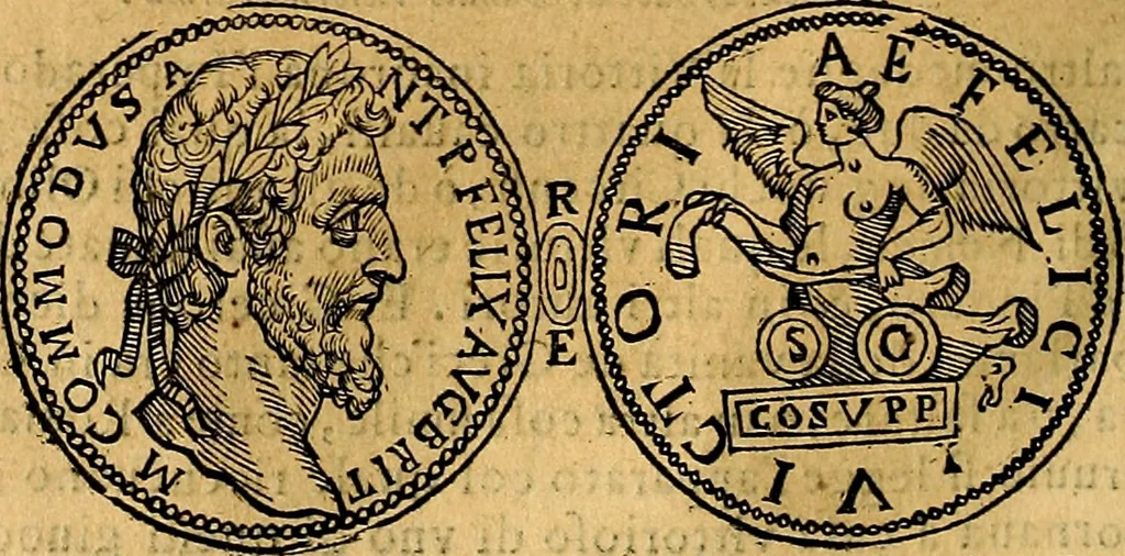 An illustration from Dialoghi di don Antonio Agostini archivescovo di Taracona, intorno alle medaglie, inscrittioni, & altre antichità, 1625, leaf 67