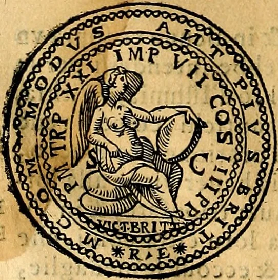 An illustration from Dialoghi di don Antonio Agostini archivescovo di Taracona, intorno alle medaglie, inscrittioni, & altre antichità, 1625, leaf 67