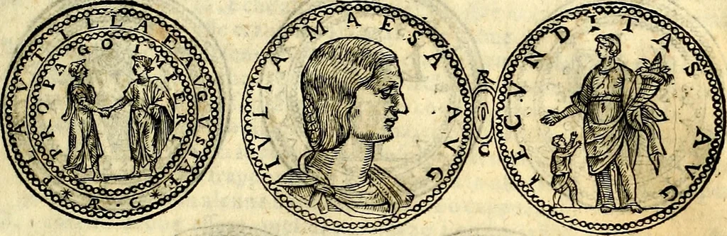 An illustration from Dialoghi di don Antonio Agostini archivescovo di Taracona, intorno alle medaglie, inscrittioni, & altre antichità, 1625, leaf 94