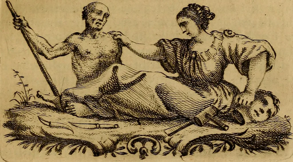 An illustration from Dialoghi tra Claro, e Sarpiri, per istruire chi desidera d'essere un eccellente pittore figurista, 1778, leaf 62