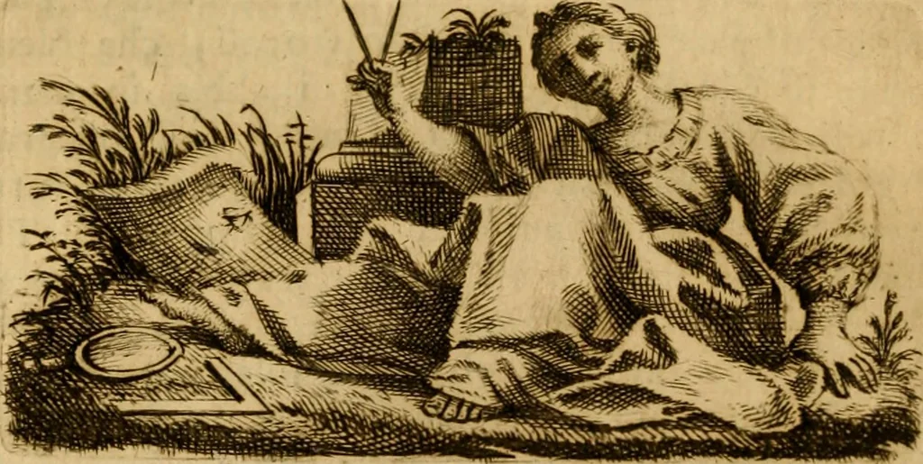 An illustration from Dialoghi tra Claro, e Sarpiri, per istruire chi desidera d'essere un eccellente pittore figurista, 1778, leaf 89