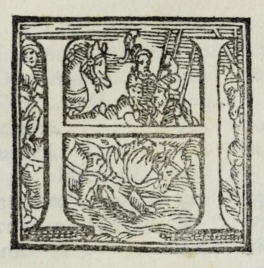 An illustration from Dialogo de' givochi che nelle vegghie sanesi si vsano di fare, 1572, leaf 7
