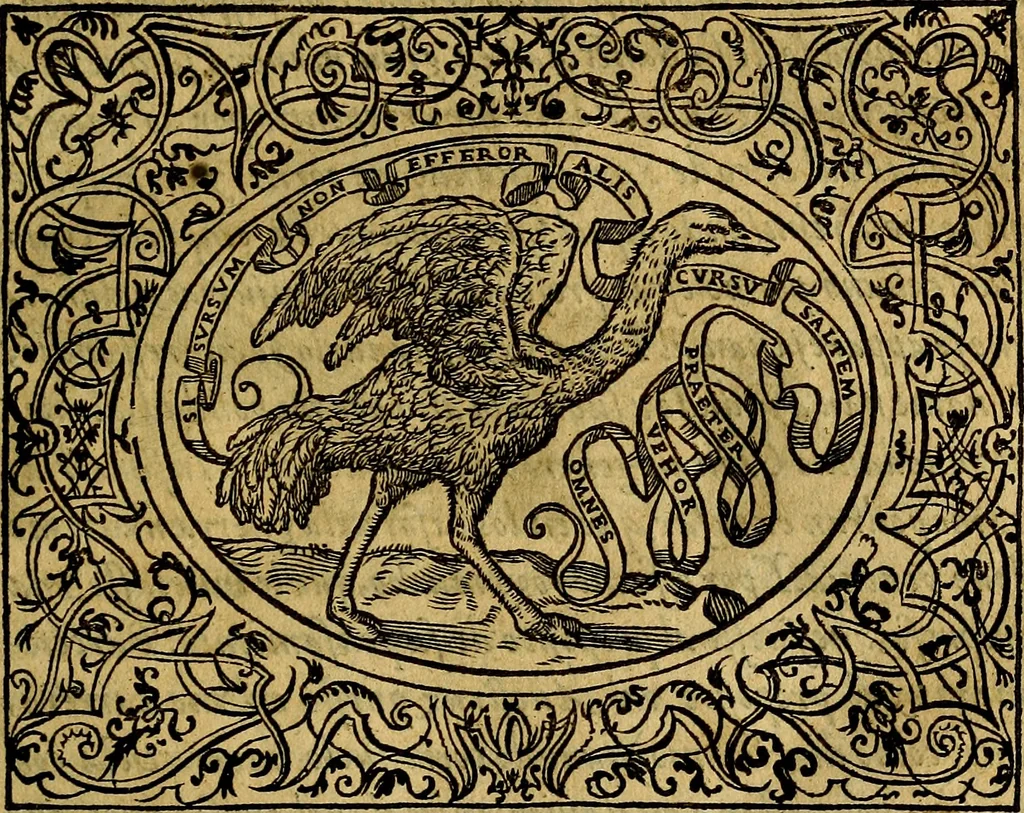 An illustration from Dialogo de las empresas militares, y amorosas, compuesto en lengua italiana, por el illvstre, y reverendissimo señor Paulo Iouio obispo de Nucera . En el qval se tracta de las devisas, armas, motes, o blasones de linages. Con vn razonemiento a esse proposito, del magnifico señot Ludouico Domeniqui. Todo nueuamente traduzido en romance castellano, por Alonso de Vlloa. Anadimos a esto las empresas heroicas, y morales, del señor Gabriel Symeon, 1561, leaf 106