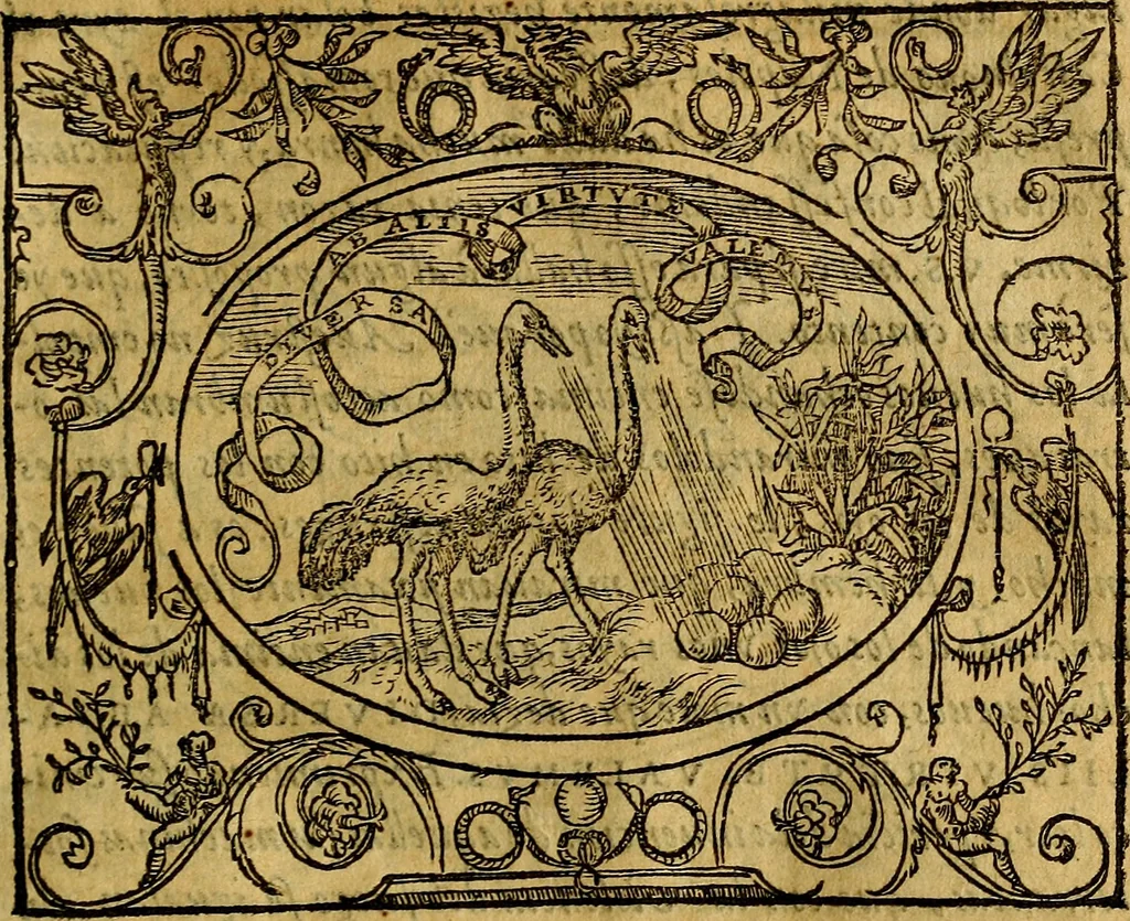 An illustration from Dialogo de las empresas militares, y amorosas, compuesto en lengua italiana, por el illvstre, y reverendissimo señor Paulo Iouio obispo de Nucera . En el qval se tracta de las devisas, armas, motes, o blasones de linages. Con vn razonemiento a esse proposito, del magnifico señot Ludouico Domeniqui. Todo nueuamente traduzido en romance castellano, por Alonso de Vlloa. Anadimos a esto las empresas heroicas, y morales, del señor Gabriel Symeon, 1561, leaf 108