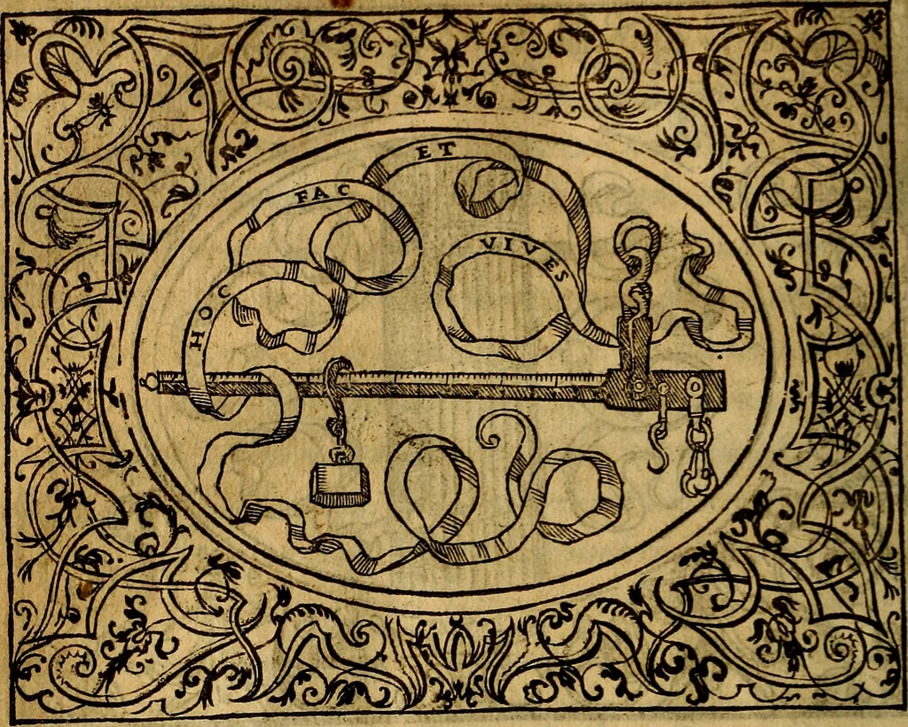 An illustration from Dialogo de las empresas militares, y amorosas, compuesto en lengua italiana, por el illvstre, y reverendissimo señor Paulo Iouio obispo de Nucera . En el qval se tracta de las devisas, armas, motes, o blasones de linages. Con vn razonemiento a esse proposito, del magnifico señot Ludouico Domeniqui. Todo nueuamente traduzido en romance castellano, por Alonso de Vlloa. Anadimos a esto las empresas heroicas, y morales, del señor Gabriel Symeon, 1561, leaf 121