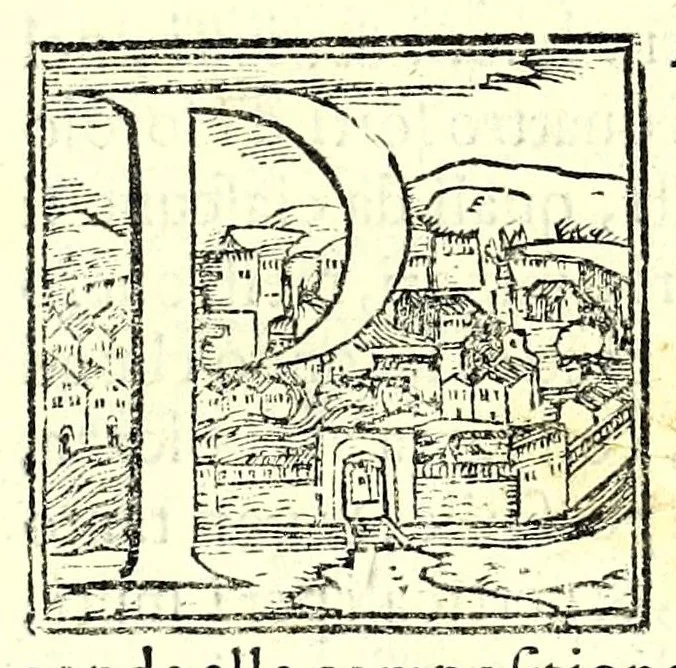 An illustration from Dialogo della descrittione teorica et pratica de gli horologi solari, di Gio: Batt. Vimercato milanese : nella prima parte del quale si dimostrano le vere ragioni di fabricar gli horologi solari à qualunque altezza di polo si voglia, con l'hore comuni & peregrine, cioè l'astronomiche dal mezo giorno, le italiane dal tramontar del sole, le boemiche dal leuar del sole, & l'antiche dette planetarie : co i segni celesti & mesi dell'anno, per ragione speculatiua & del compasso : et nella seconda in qual modo per nuoua pratica si possano sopra di essa speculatiua cauar le sudette ragioni, cõ l'ombre de gli stili da i raggi del sole fatte per qual si voglia superficie retta ò piana, sì mobile quanto immobile, con gran prestezza & facilità, che sarãno giuste, vere & probabili : con dve tavole, vna de capitoli, l'altra delle cose piv notabili, 1565, leaf 115
