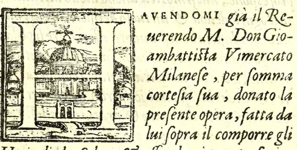 An illustration from Dialogo della descrittione teorica et pratica de gli horologi solari, di Gio: Batt. Vimercato milanese : nella prima parte del quale si dimostrano le vere ragioni di fabricar gli horologi solari à qualunque altezza di polo si voglia, con l'hore comuni & peregrine, cioè l'astronomiche dal mezo giorno, le italiane dal tramontar del sole, le boemiche dal leuar del sole, & l'antiche dette planetarie : co i segni celesti & mesi dell'anno, per ragione speculatiua & del compasso : et nella seconda in qual modo per nuoua pratica si possano sopra di essa speculatiua cauar le sudette ragioni, cõ l'ombre de gli stili da i raggi del sole fatte per qual si voglia superficie retta ò piana, sì mobile quanto immobile, con gran prestezza & facilità, che sarãno giuste, vere & probabili : con dve tavole, vna de capitoli, l'altra delle cose piv notabili, 1565, leaf 7