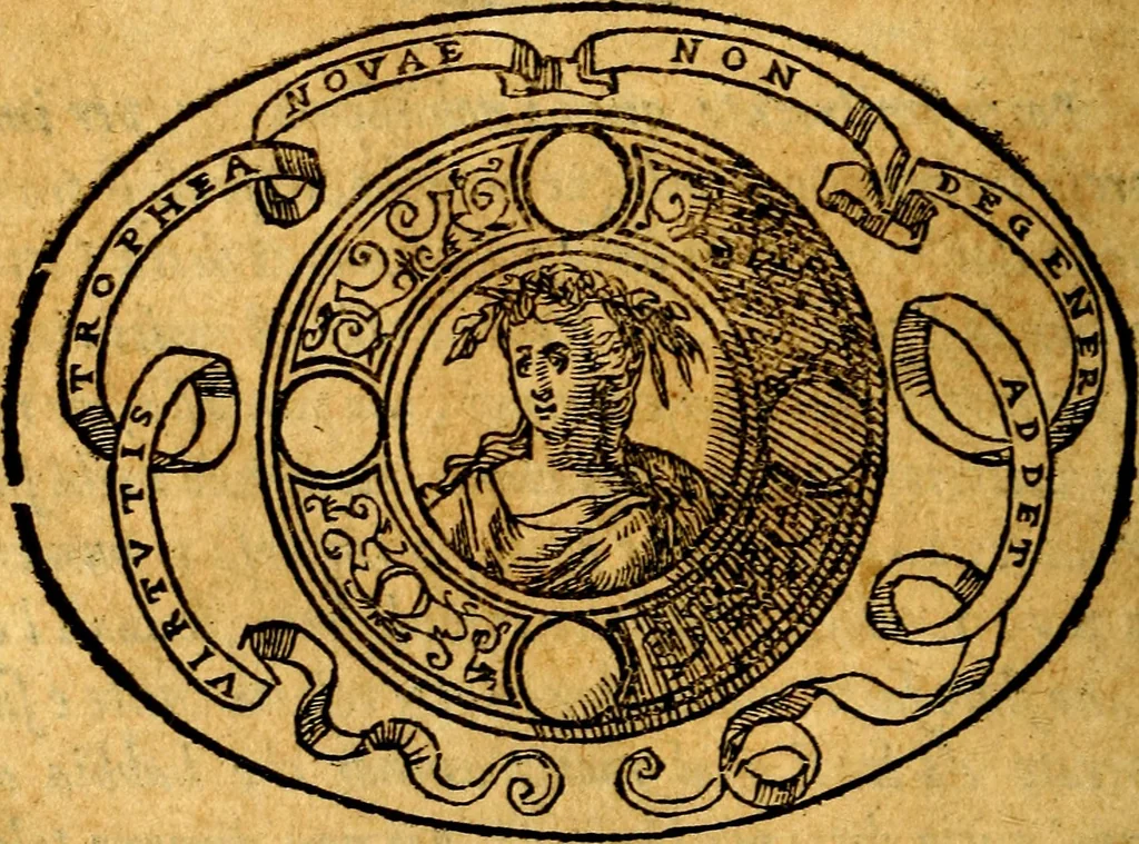 An illustration from Dialogo dell'imprese militari et amorose, 1574, leaf 145