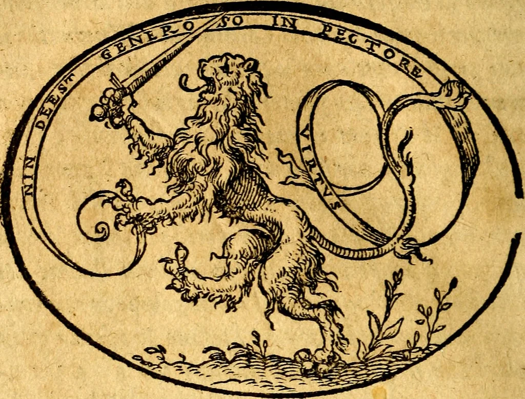 An illustration from Dialogo dell'imprese militari et amorose, 1574, leaf 151