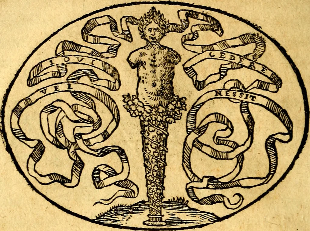 An illustration from Dialogo dell'imprese militari et amorose, 1574, leaf 157