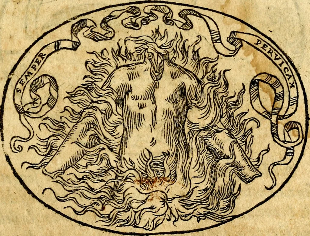 An illustration from Dialogo dell'imprese militari et amorose, 1574, leaf 16
