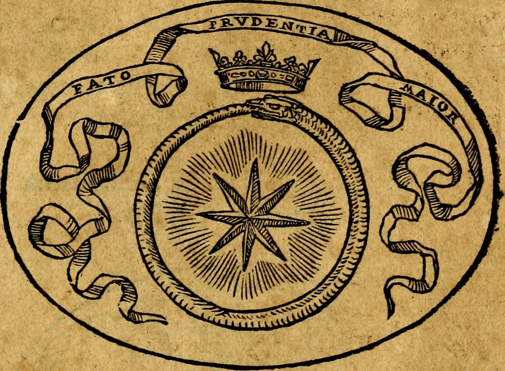 An illustration from Dialogo dell'imprese militari et amorose, 1574, leaf 180