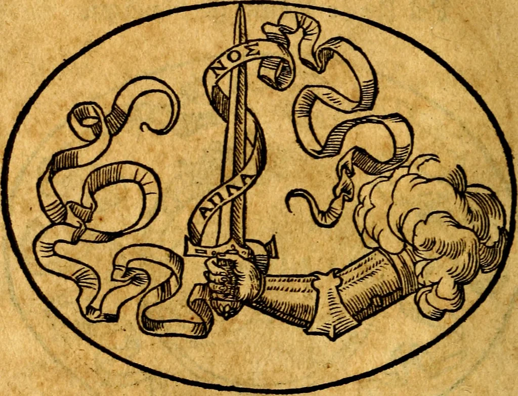 An illustration from Dialogo dell'imprese militari et amorose, 1574, leaf 183