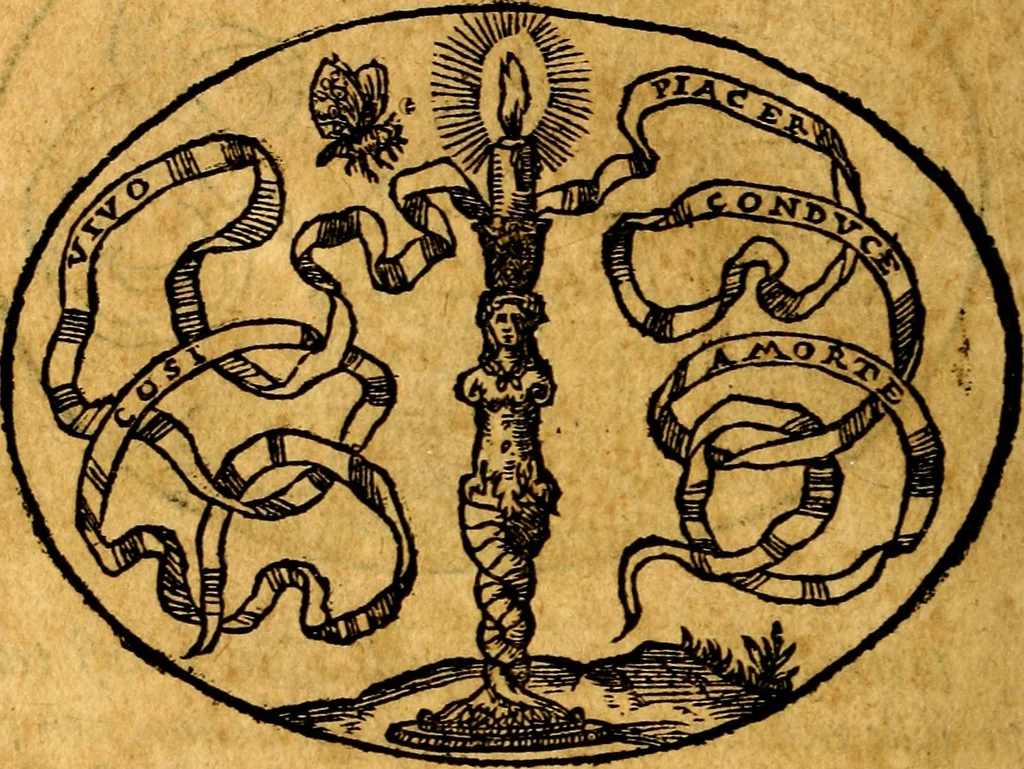An illustration from Dialogo dell'imprese militari et amorose, 1574, leaf 189