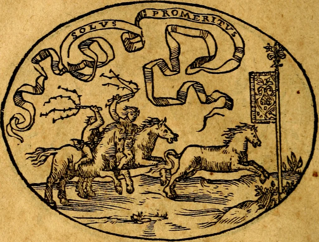 An illustration from Dialogo dell'imprese militari et amorose, 1574, leaf 195