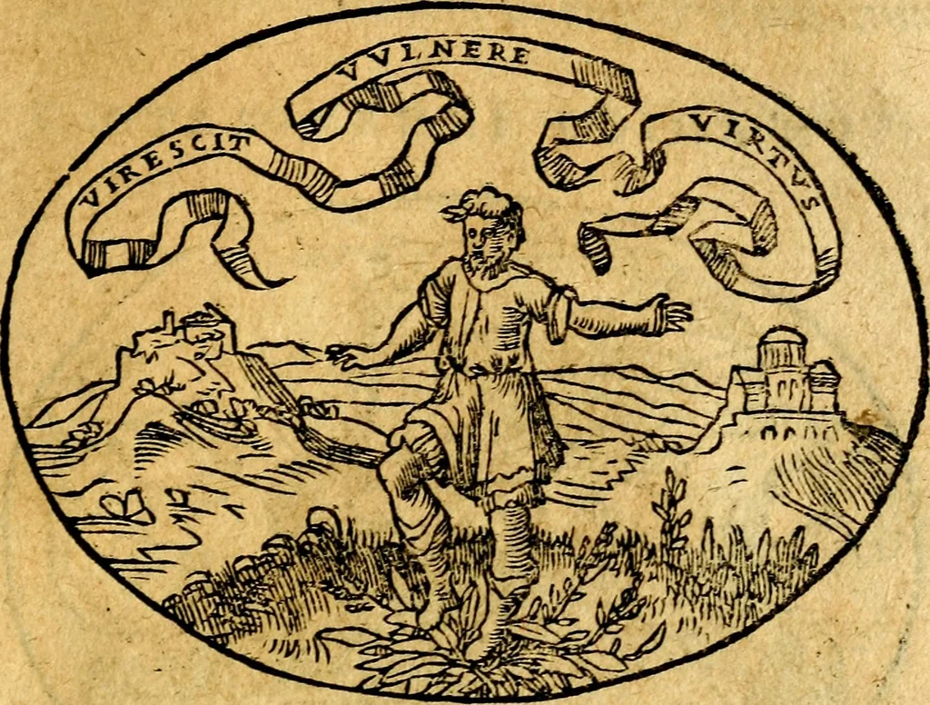 An illustration from Dialogo dell'imprese militari et amorose, 1574, leaf 200