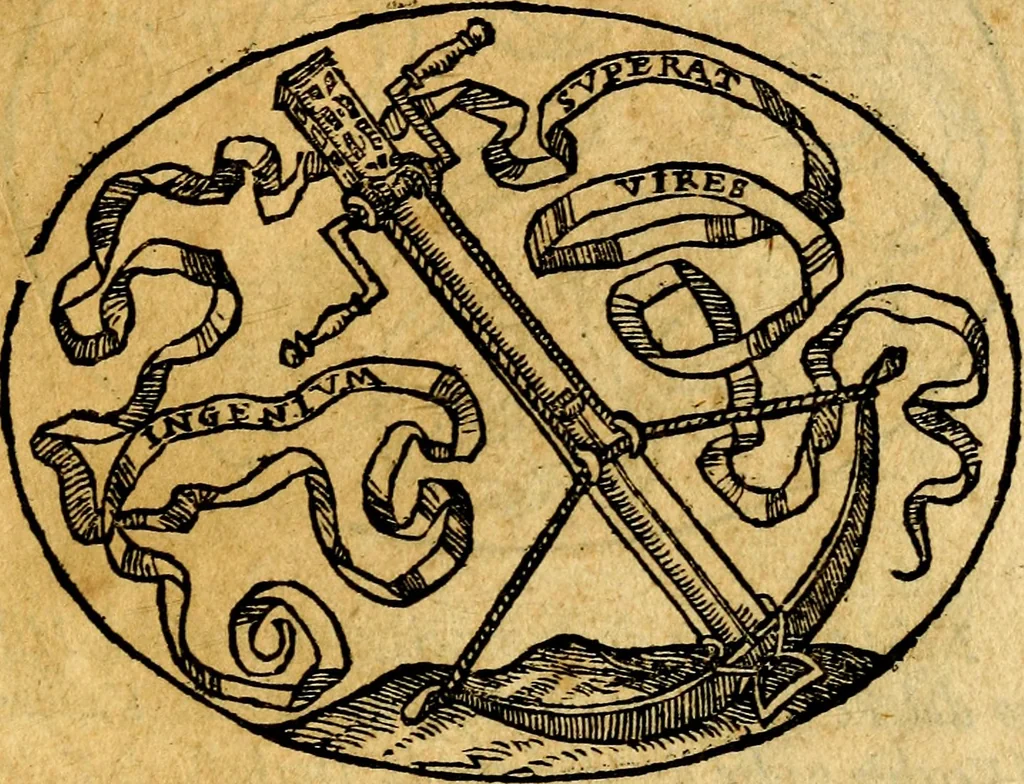 An illustration from Dialogo dell'imprese militari et amorose, 1574, leaf 202
