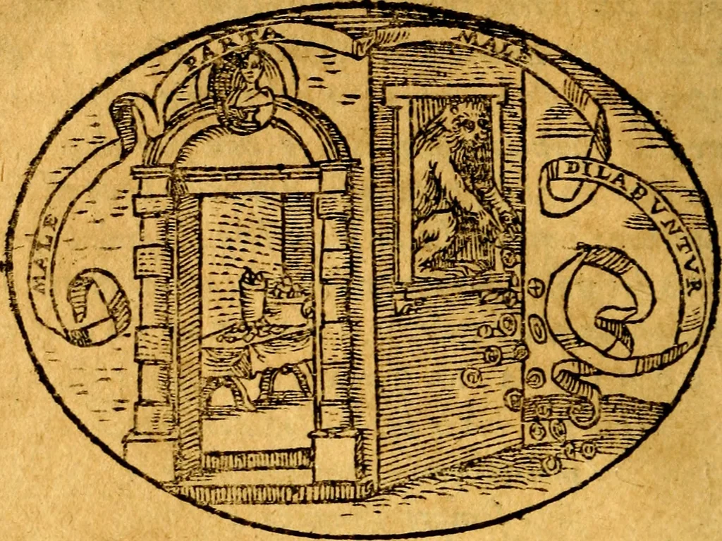 An illustration from Dialogo dell'imprese militari et amorose, 1574, leaf 209