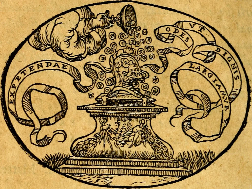 An illustration from Dialogo dell'imprese militari et amorose, 1574, leaf 211