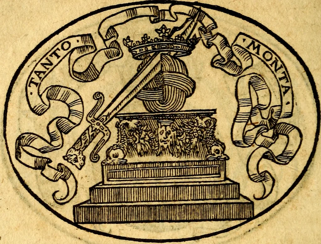 An illustration from Dialogo dell'imprese militari et amorose, 1574, leaf 35