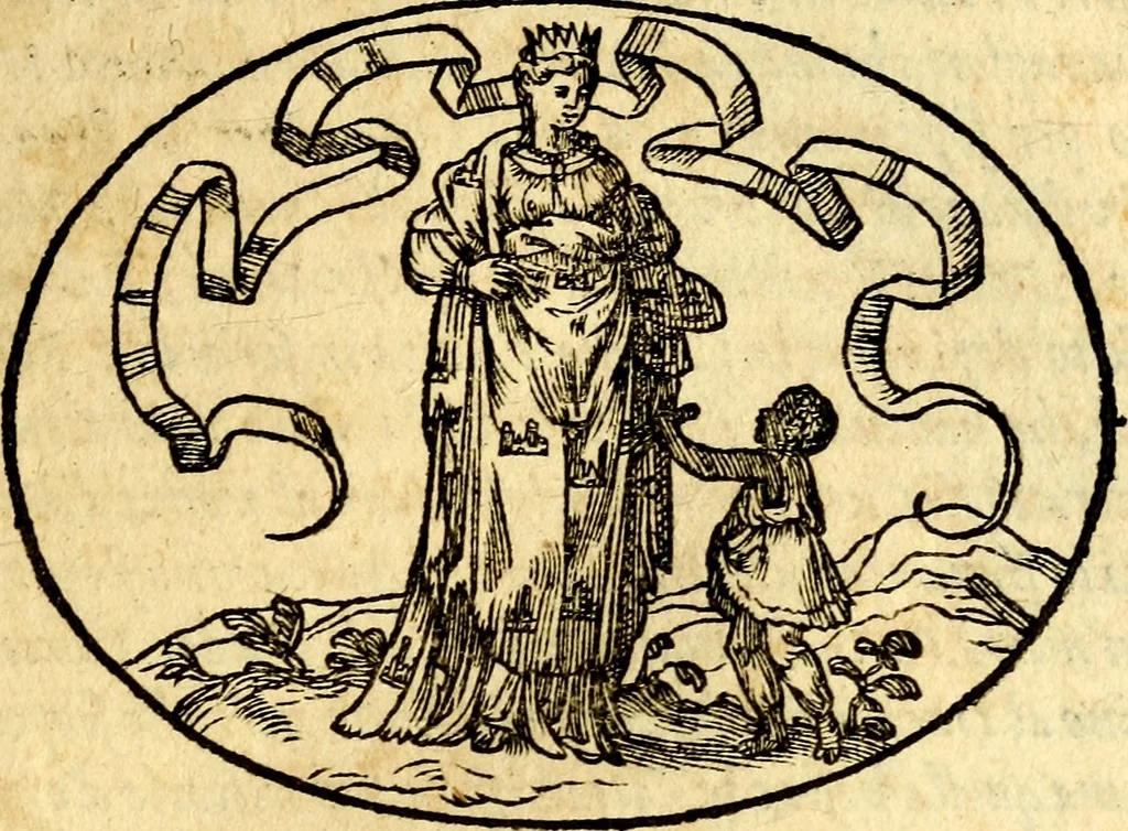 An illustration from Dialogo dell'imprese militari et amorose, 1574, leaf 46
