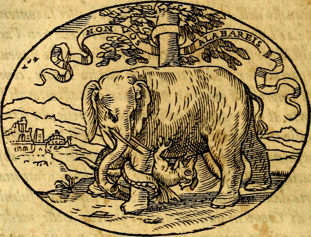 An illustration from Dialogo dell'imprese militari et amorose, 1574, leaf 89