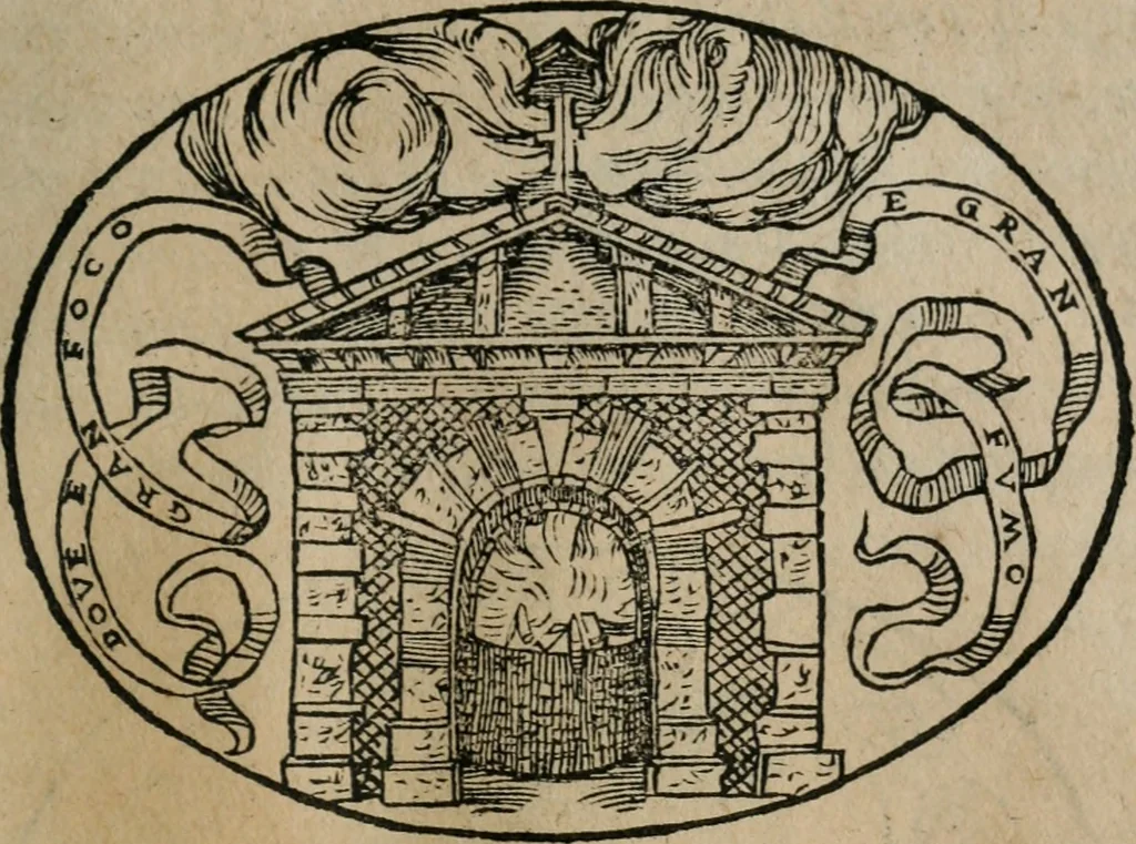 An illustration from Dialogo dell'imprese militari et amorose, 1574, leaf 118