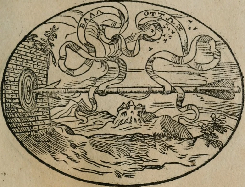 An illustration from Dialogo dell'imprese militari et amorose, 1574, leaf 138