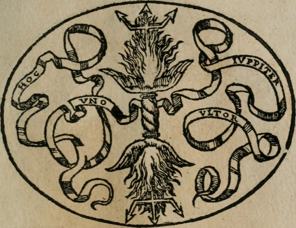 An illustration from Dialogo dell'imprese militari et amorose, 1574, leaf 140