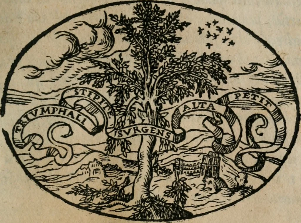 An illustration from Dialogo dell'imprese militari et amorose, 1574, leaf 144