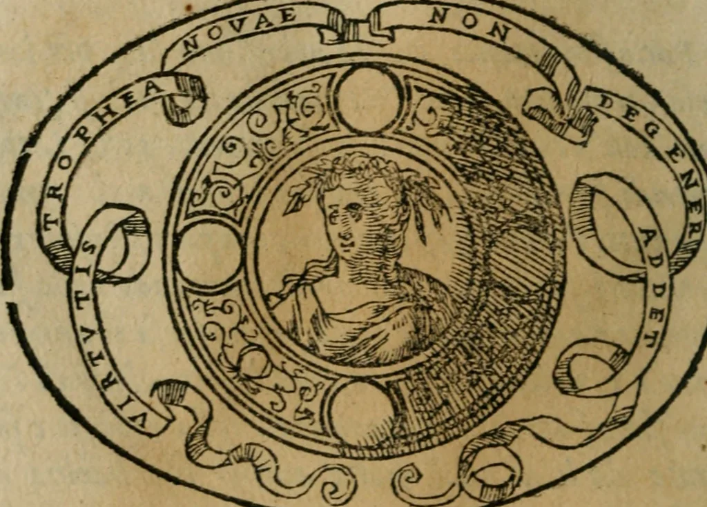 An illustration from Dialogo dell'imprese militari et amorose, 1574, leaf 145