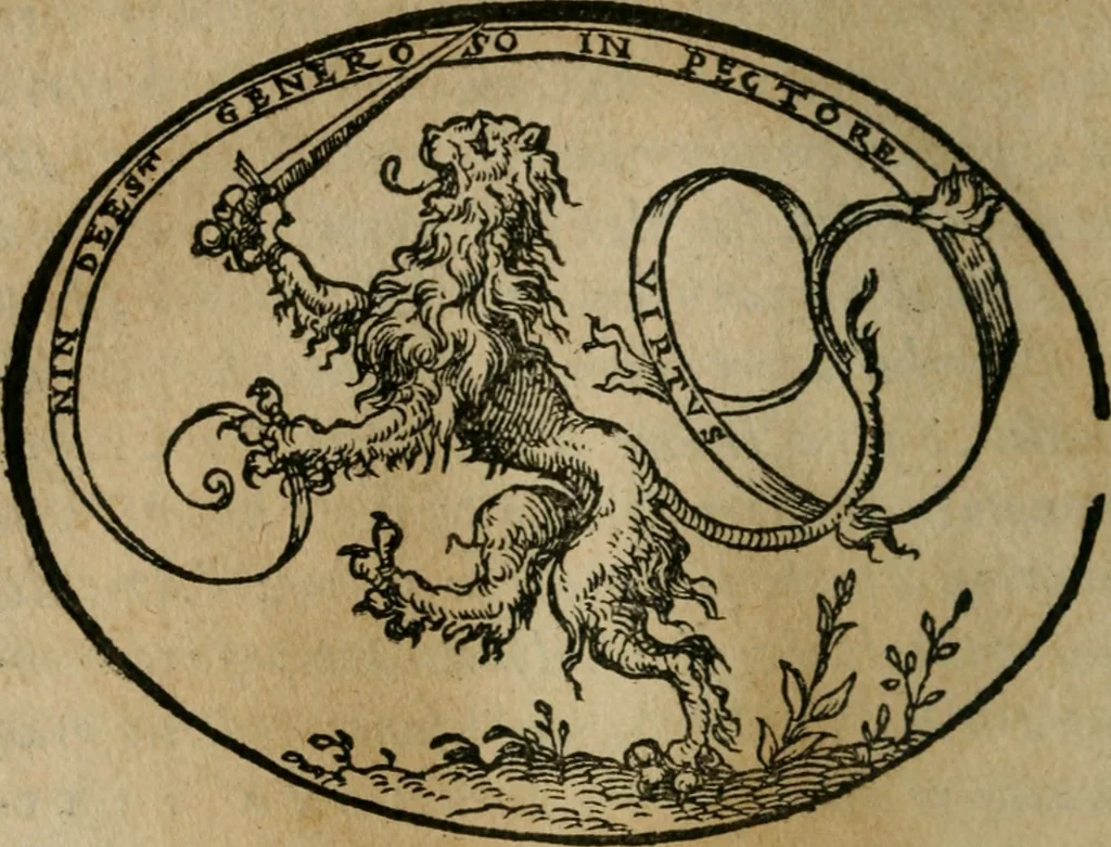 An illustration from Dialogo dell'imprese militari et amorose, 1574, leaf 151