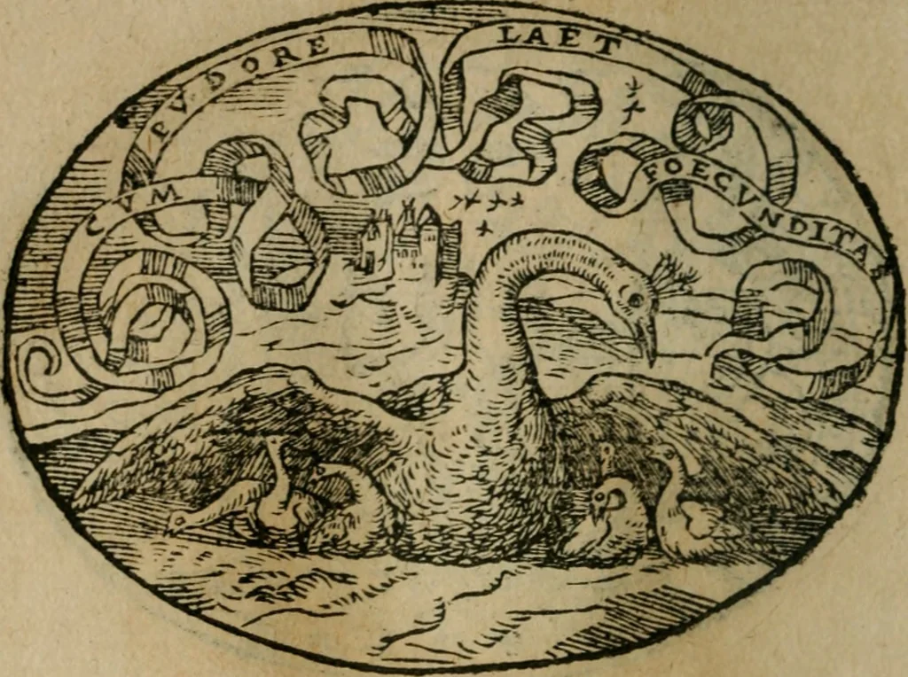An illustration from Dialogo dell'imprese militari et amorose, 1574, leaf 153