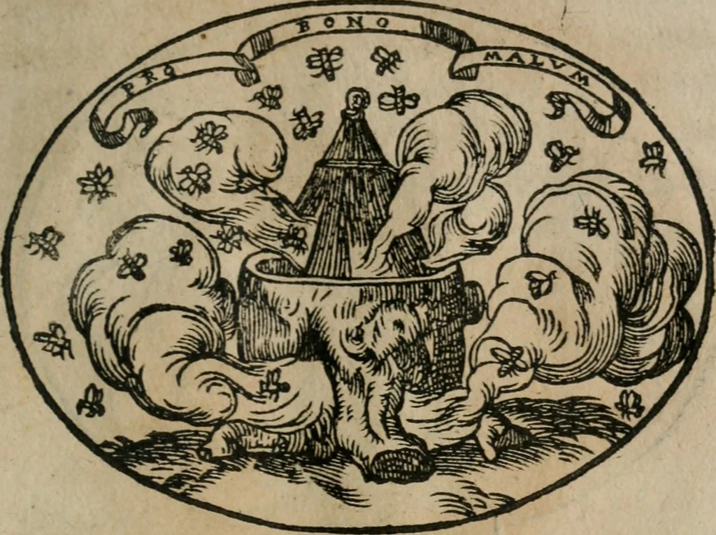 An illustration from Dialogo dell'imprese militari et amorose, 1574, leaf 156