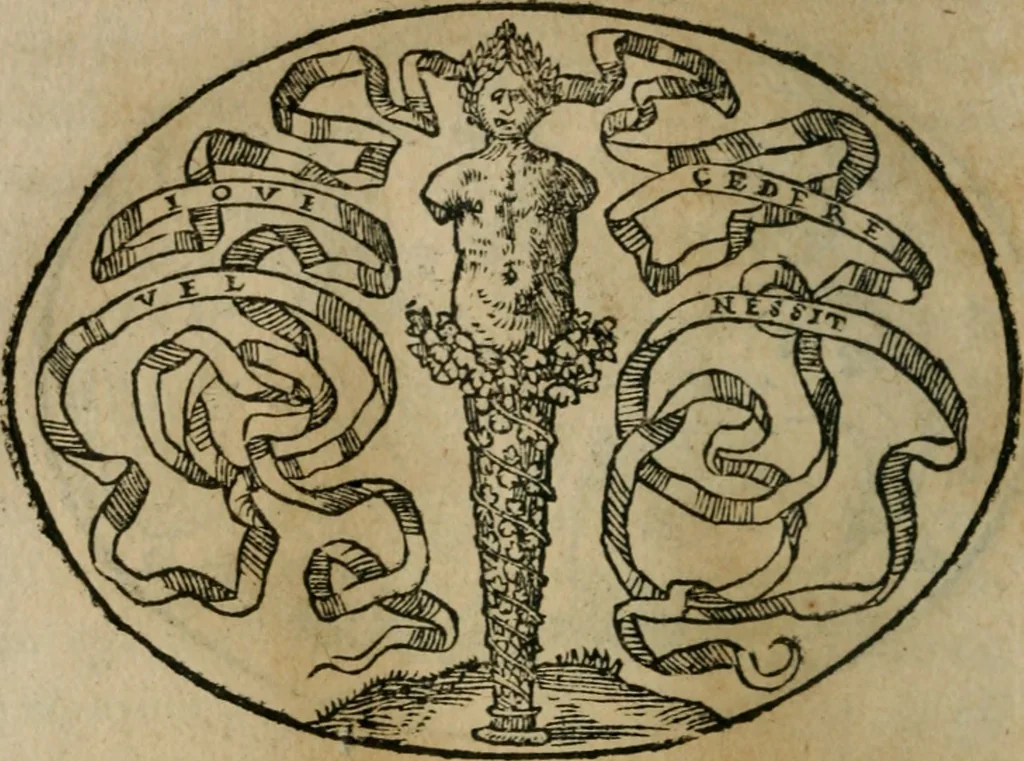 An illustration from Dialogo dell'imprese militari et amorose, 1574, leaf 157
